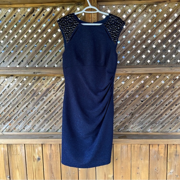 Xscape Navy Blue Sleeveless Formal Dress- size 14 (fits like a 12) - Stunning - Picture 1 of 10